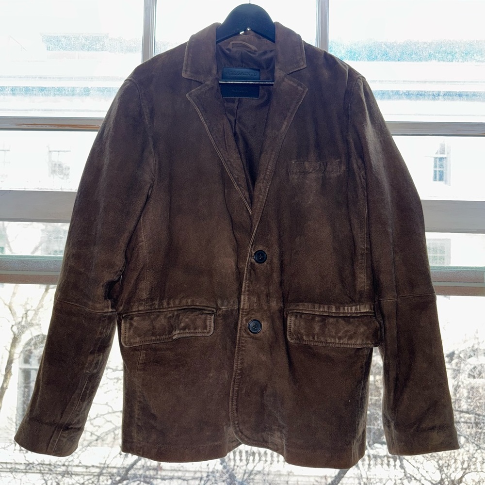 Brown suede Allsaints blazer size medium